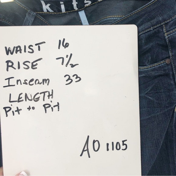 Kitson Flare Boot Cut Leg Jeans Womens 28 Dark Wash K0010AK (Rock Mo) Deep Y2K - Picture 7 of 7